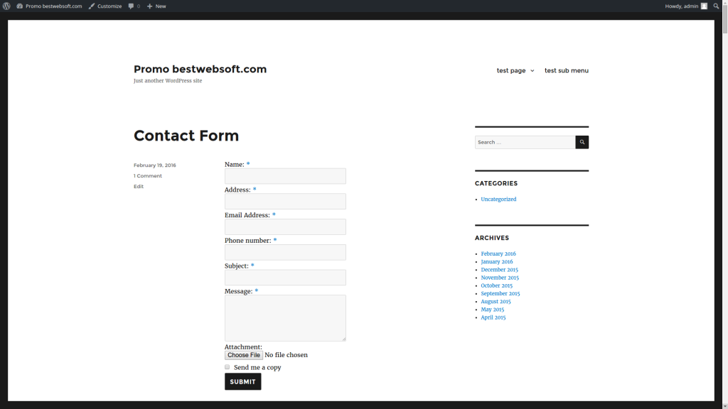 Contact Form WordPress Plugins