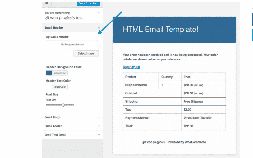 email customizer extension