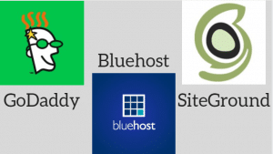GoDaddy Bluehost SiteGround image