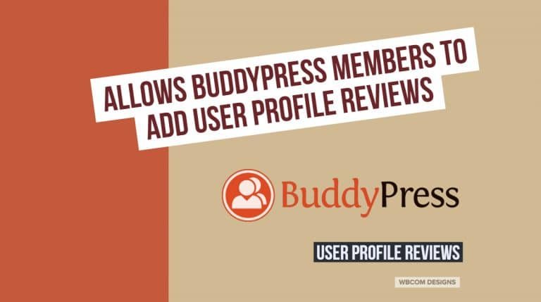 allows BuddyPress members to add user profile reviews 1