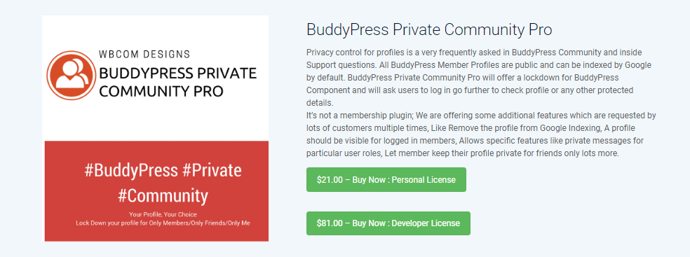 Profile Privacy BuddyPress