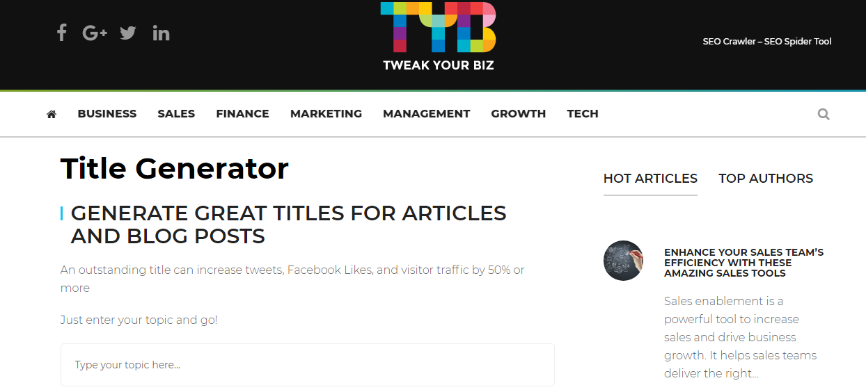 Tweak Your Biz : headline analyzer tools
