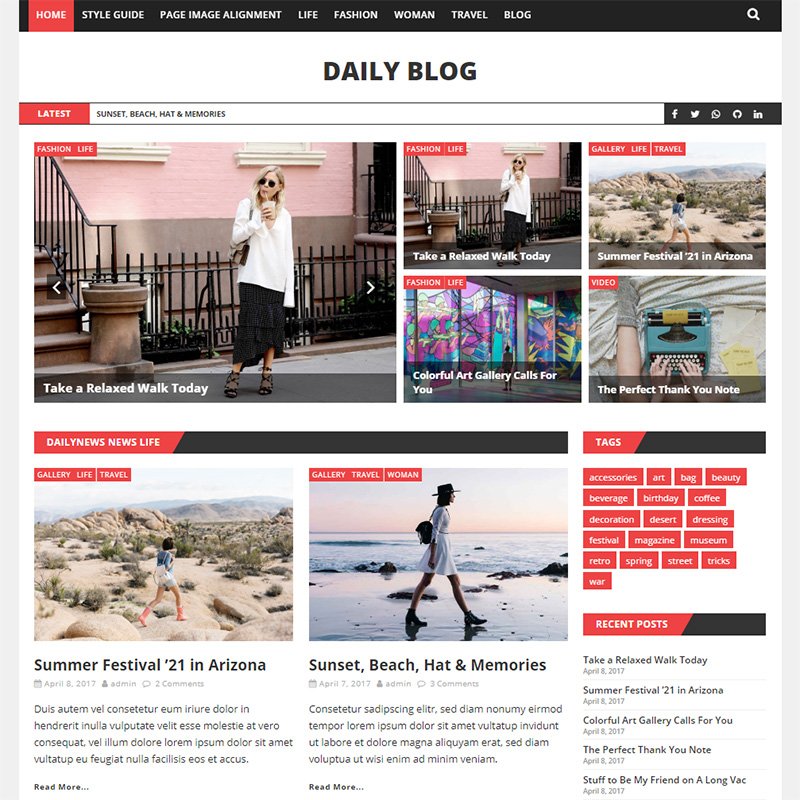 dailyblog, premium and free wordpress themes