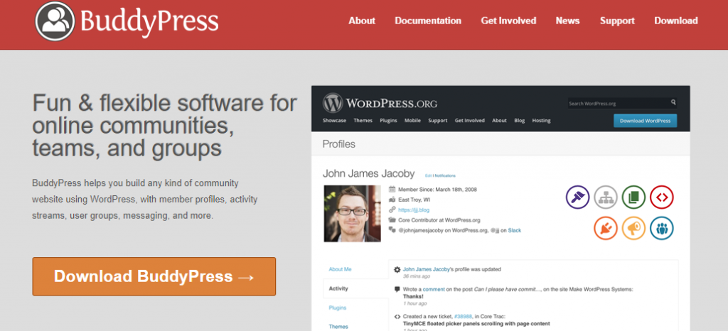 WordPress BuddyPress Intranet Website
