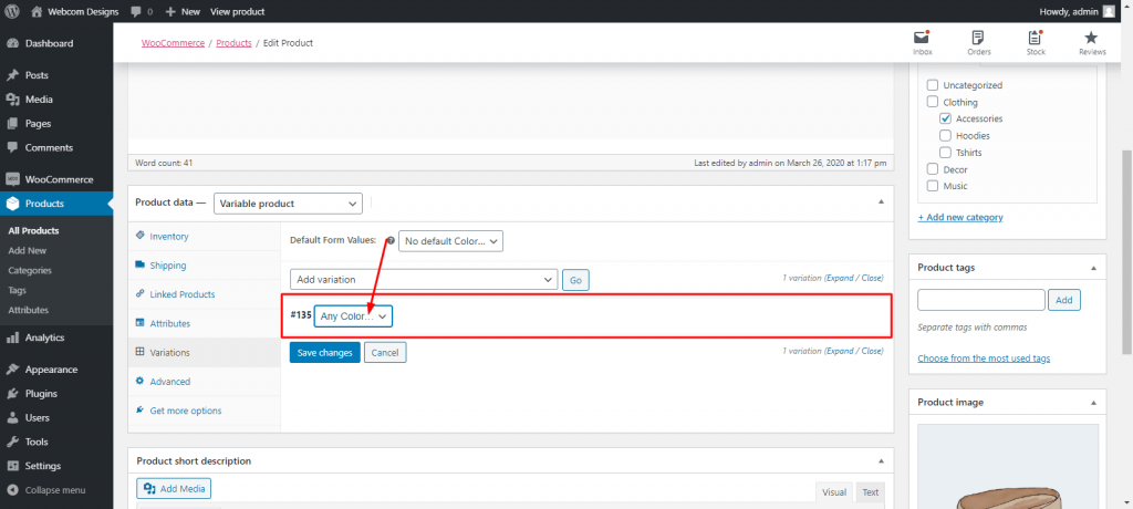 Add Attributes And Variations In Woocommerce - Wbcom Designs