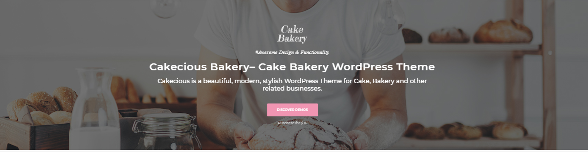 Cakecious WordPress Themes For Bakeries