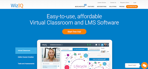 wizIQ- Learning Management System Software