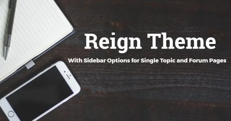 reign theme with sidbar