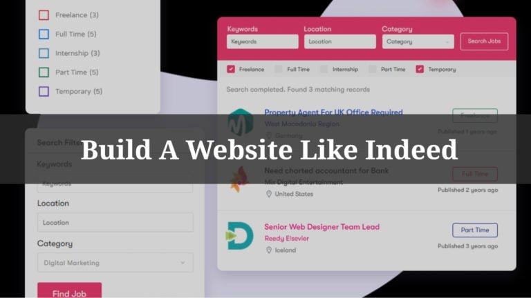 Build A Website Like Indeed