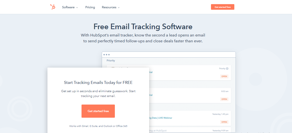 Email Tracking Apps: HubSpot