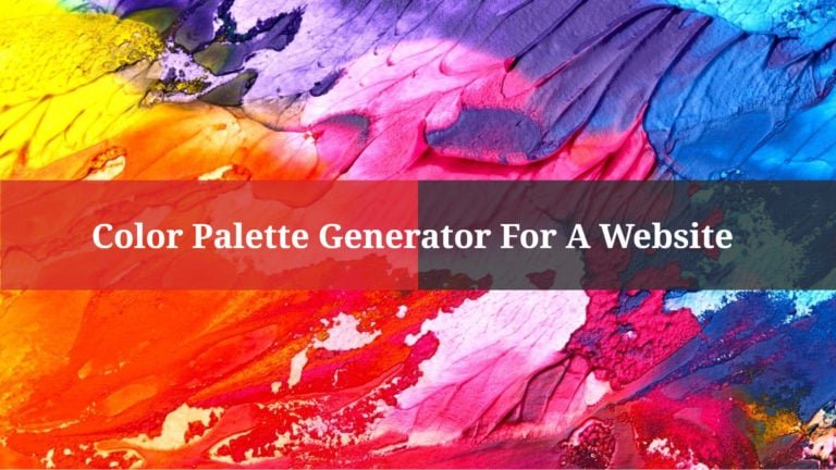Color Palette Generator For A Website