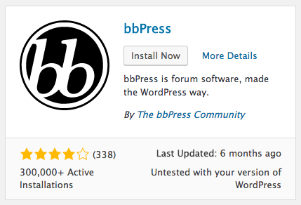 Installing bbPress