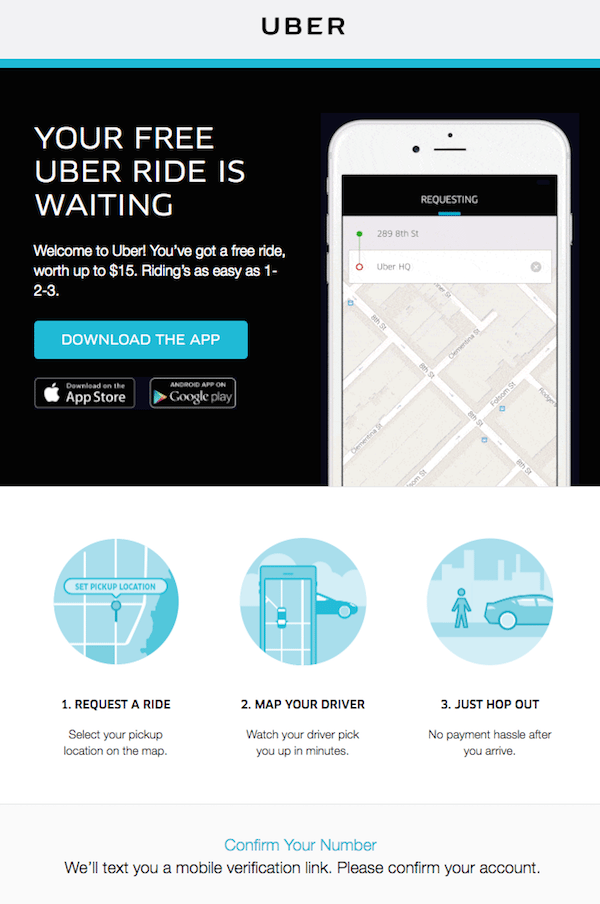 Uber- Welcome Emails For Online Communities