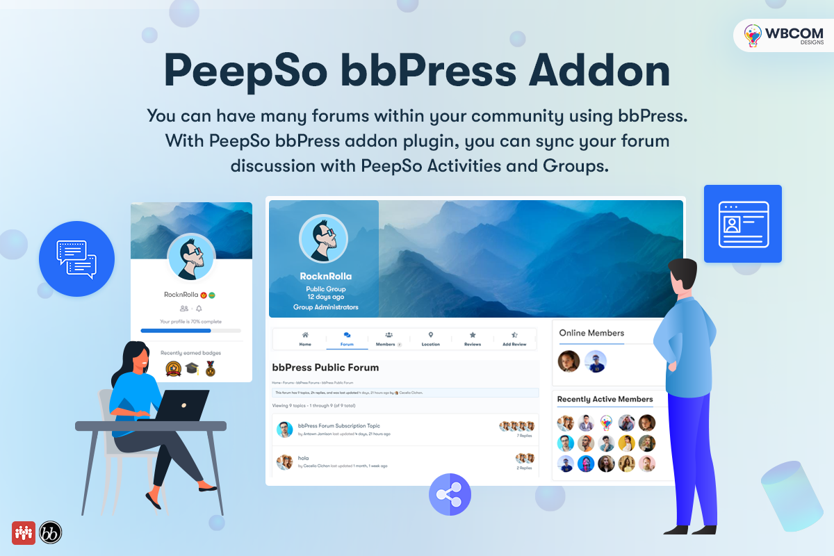 peepso bbpress addon: Create a Health Website