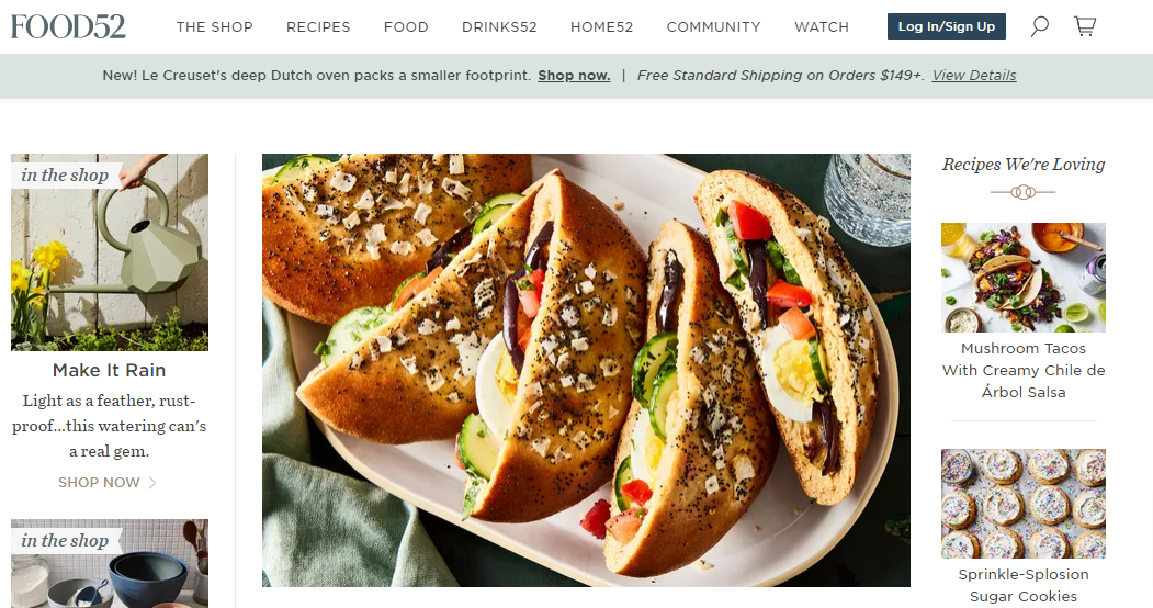 Food52- eCommerce content Marketing