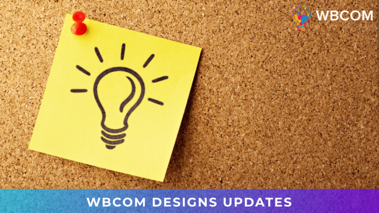 Wbcom Designs Updates