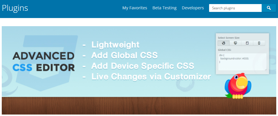 WP Add Custom CSS- Custom CSS Code Adding Plugins 
