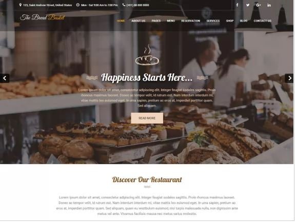 Bread and Cake- Bakes and Cakes WordPress Themes