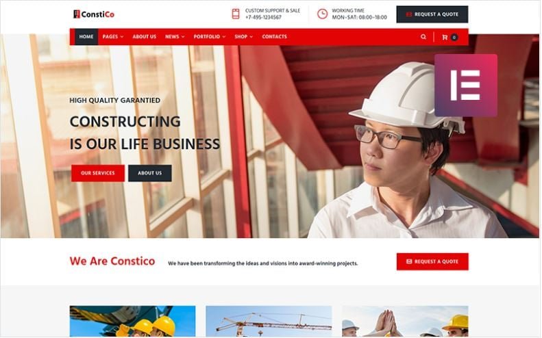 Constico- Construction Landing Page