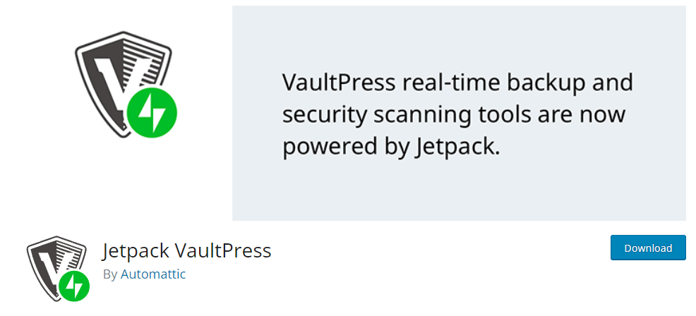 Jetpack VaultPress plugin