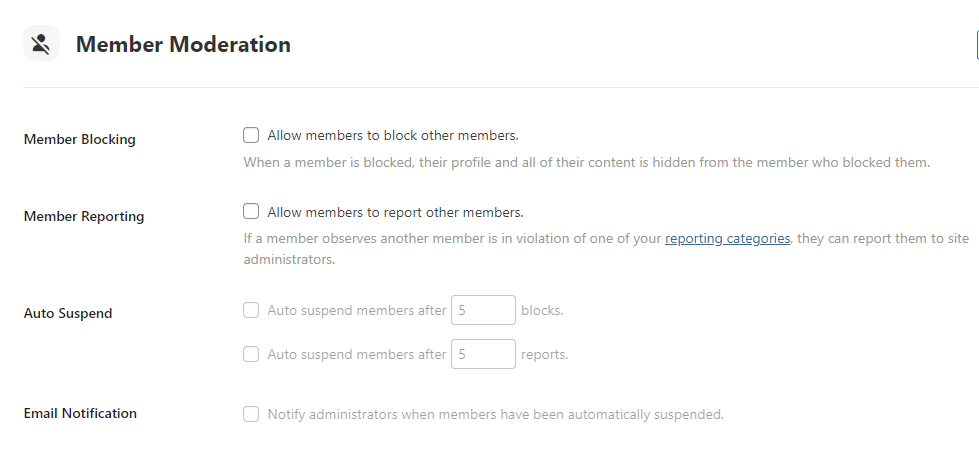 BuddyBoss vs BuddyPress: Member Moderation