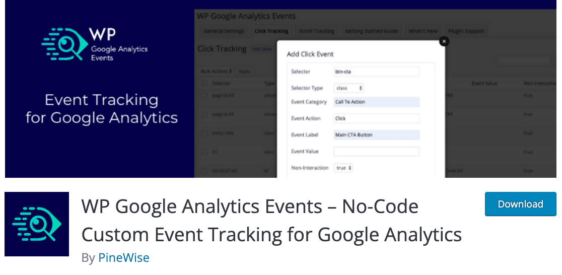 wp google analytics events