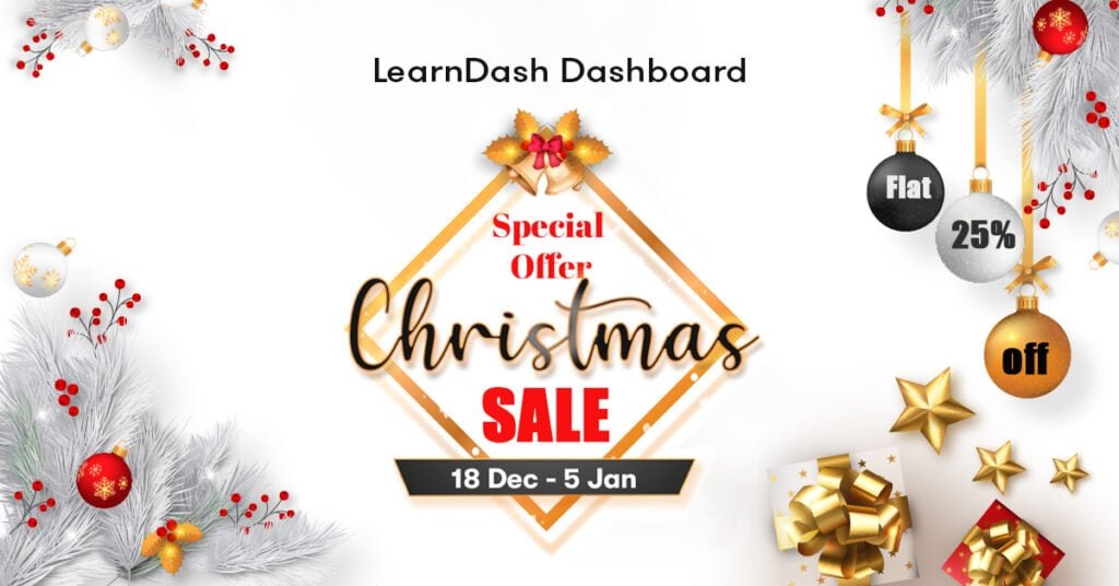 LearnDash Dashboard-christmas-sale