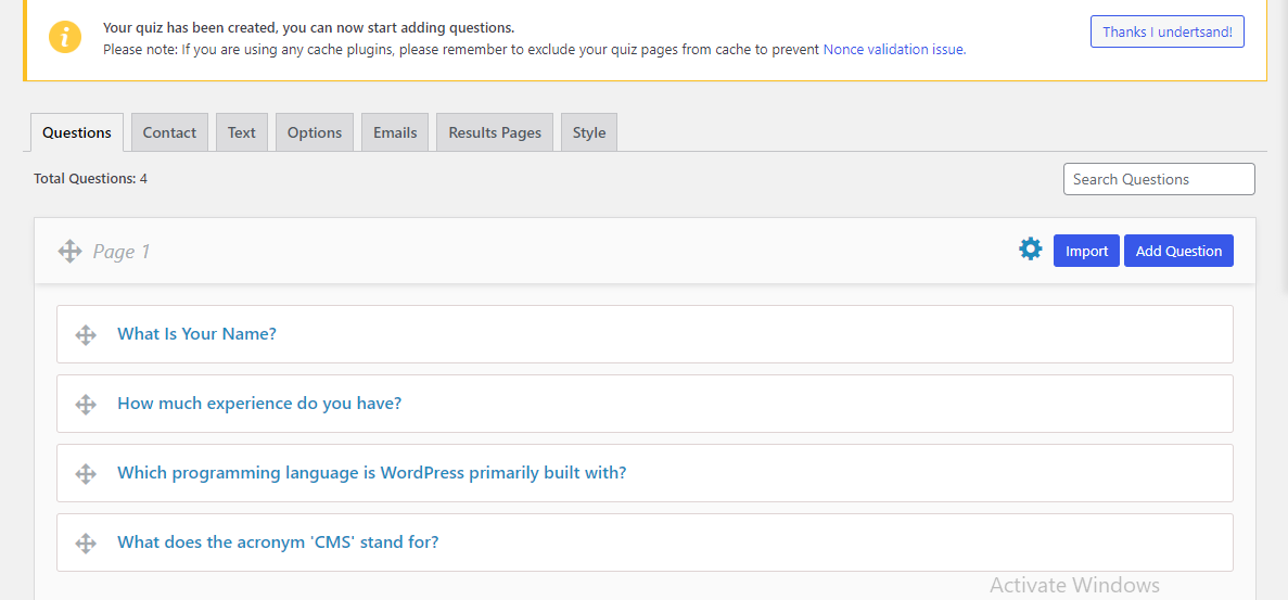 Conditional Logic Quiz In WordPress