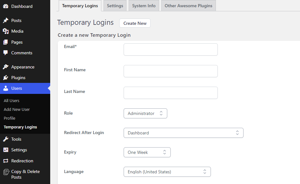 How to Create Temporary Login for WordPress