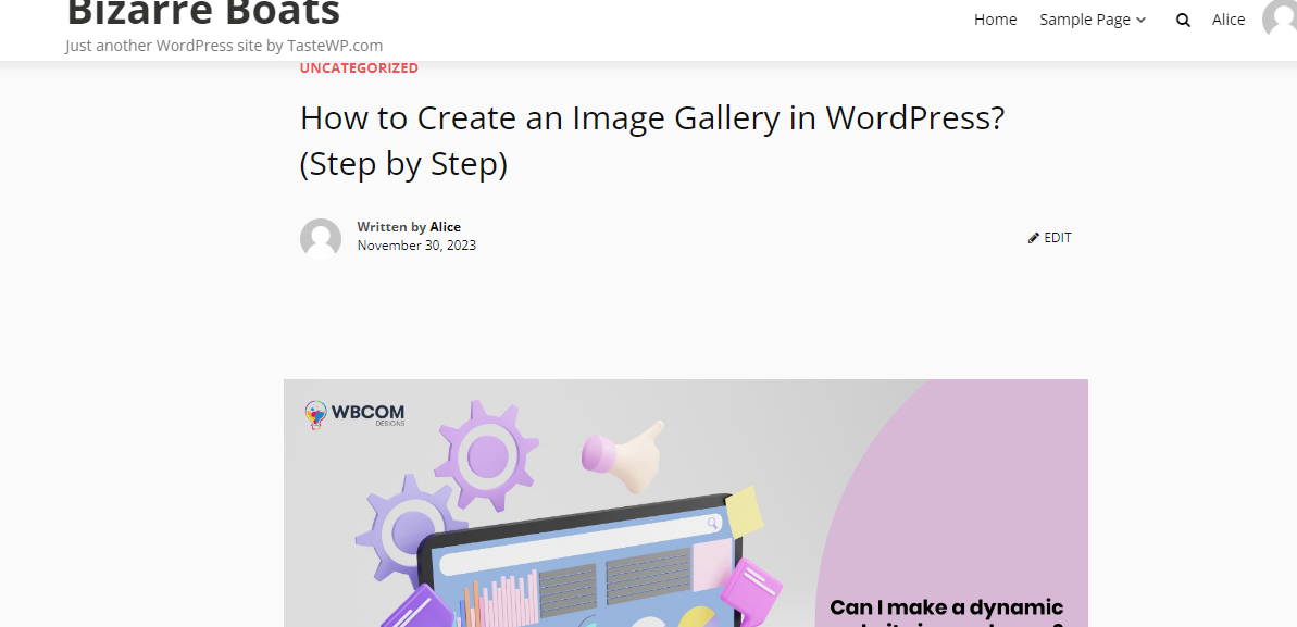 How to Create an Image Gallery in WordPress