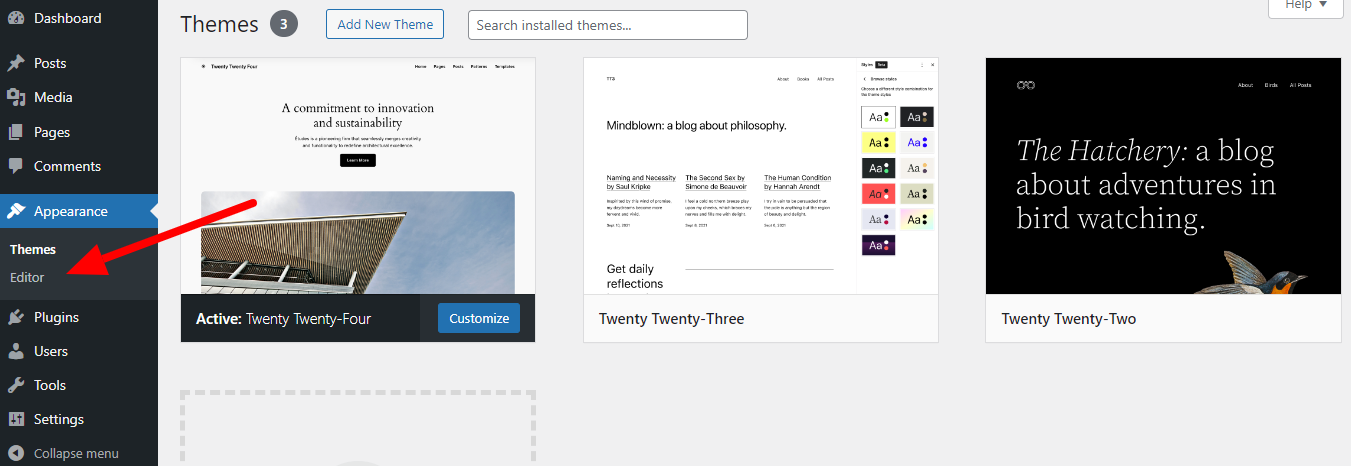 Themes- WordPress Full-Site Editing