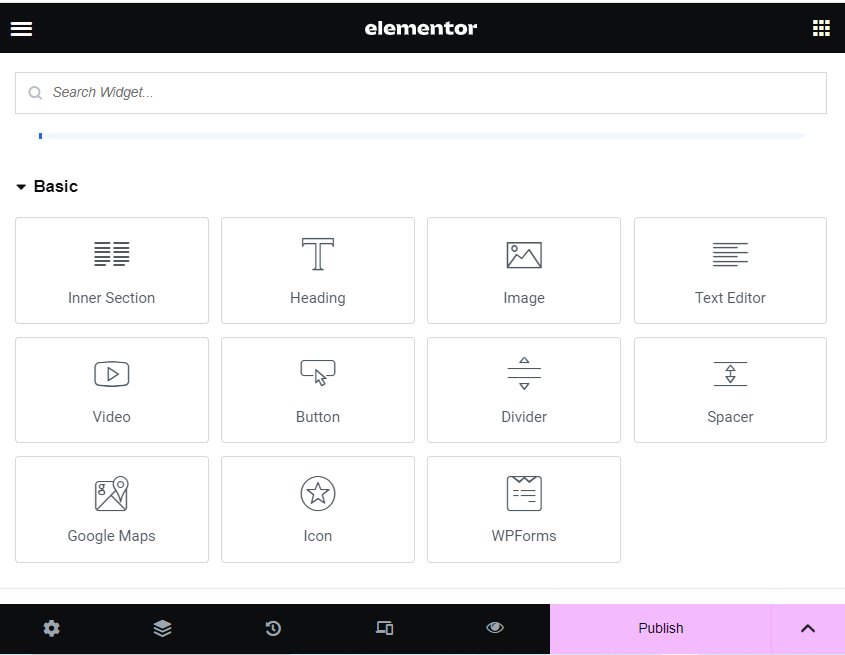 elementor basic customization options
