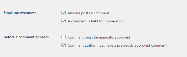 Comment display