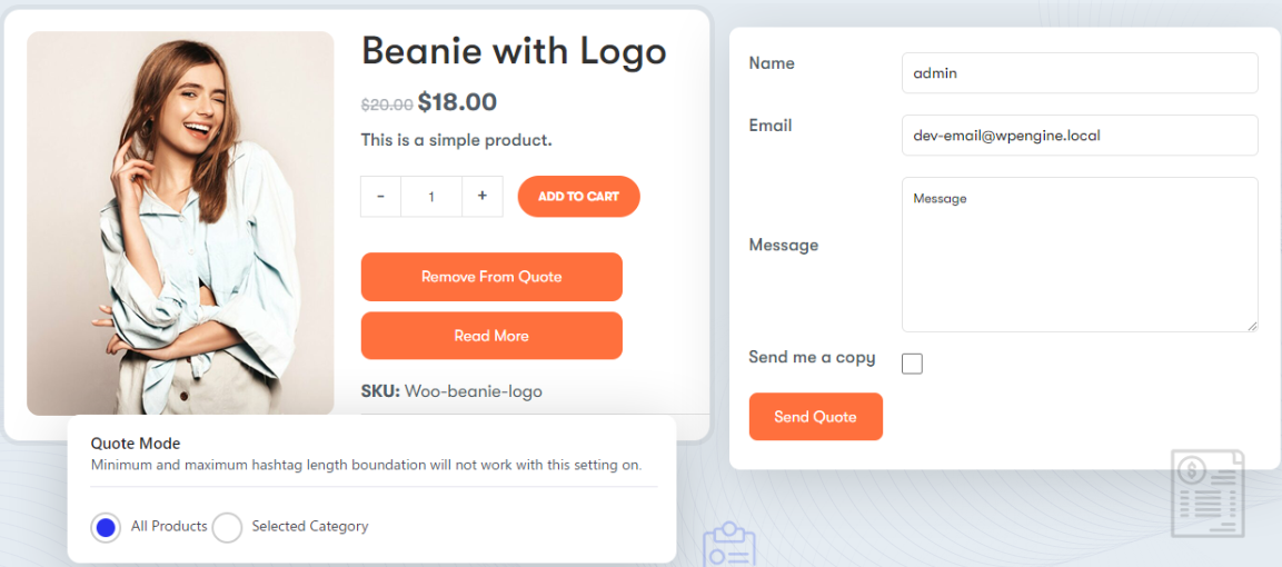 woocommerce product inquiry and request a quote plugin