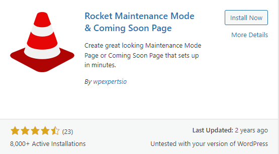Rocket maintenance mode plugin