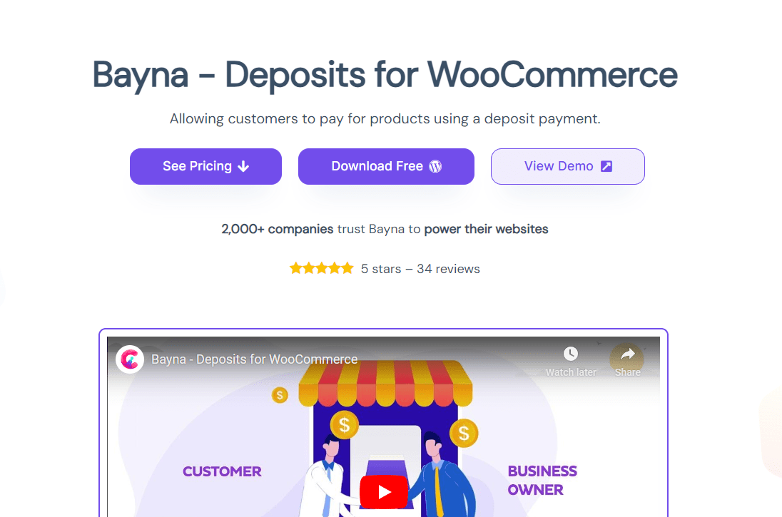 Deposits for WooCommerce by Codeixer
