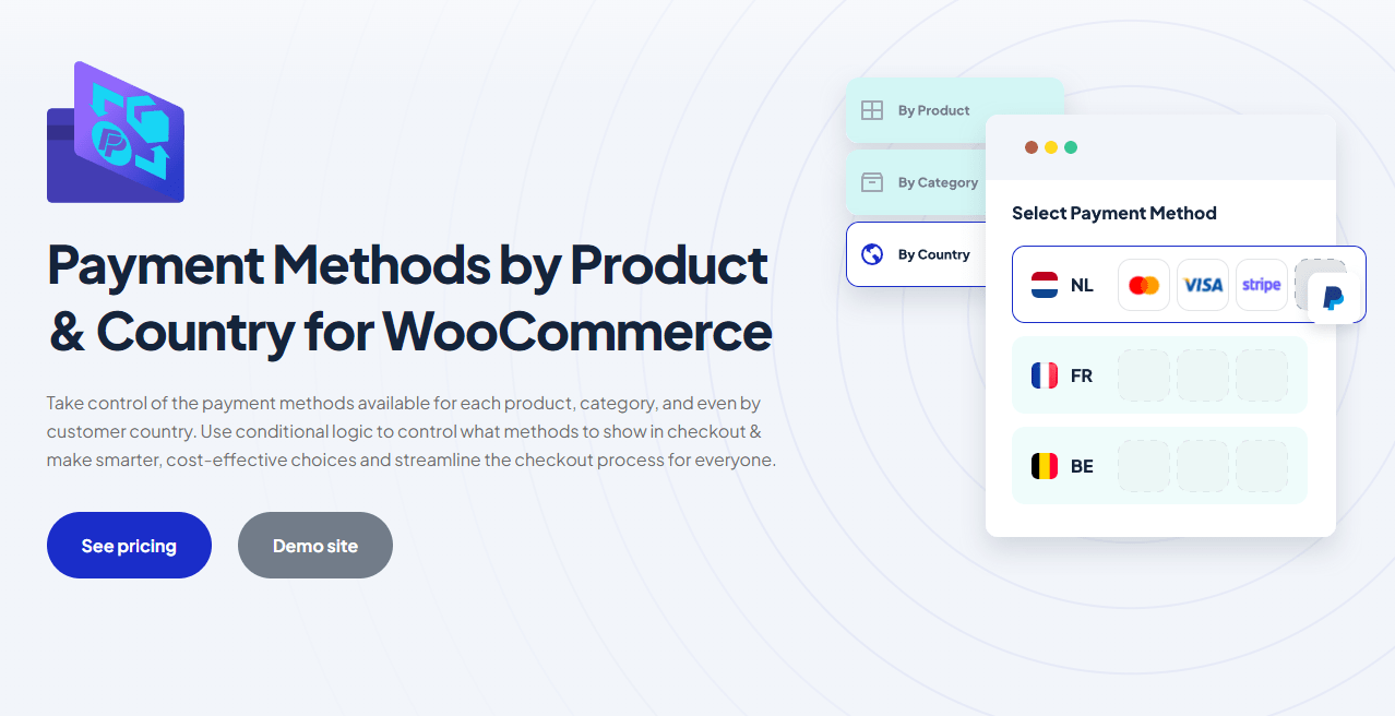 Payment Methods by Product & Country for WooCommerce