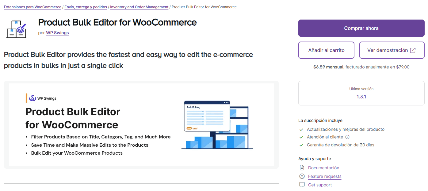 Product Bulk Editor for WooCommerce