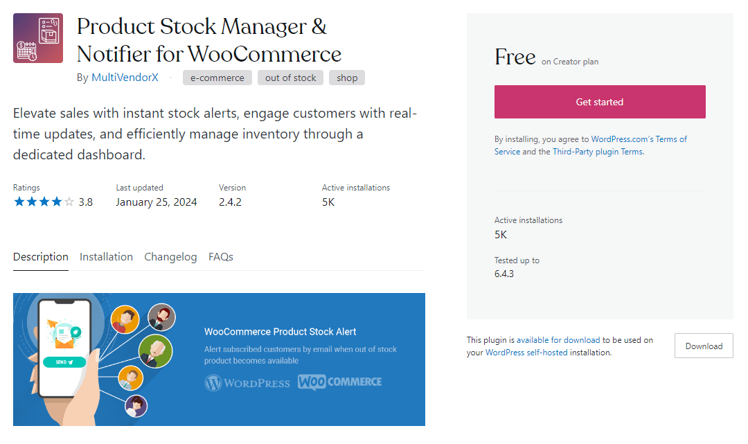 Product Stock Manager & Notifier for WooCommerce