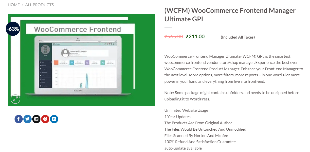 (WCFM) WooCommerce Frontend Manager Ultimate GPL