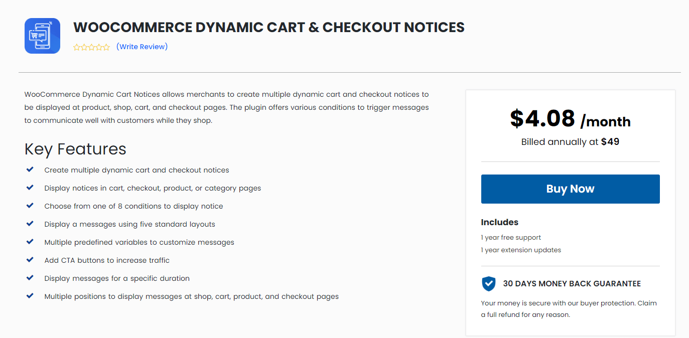 WooCommerce Dynamic Cart & Checkout Notices