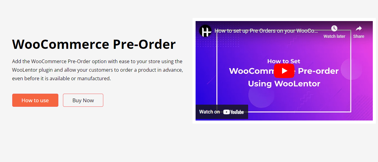 WooCommerce Pre-Order