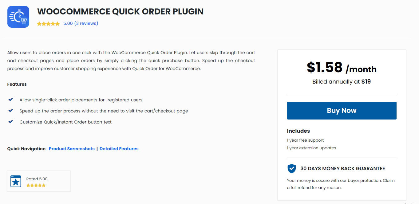 WooCommerce Quick Order Plugin