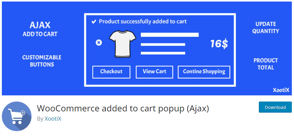 WooCommerce added to cart popup