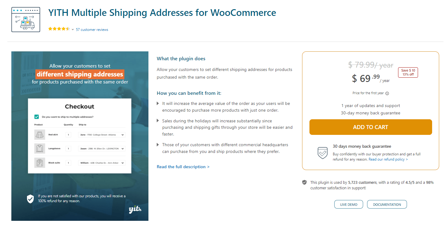 YITH Multiple Shipping Addresses for WooCommerce