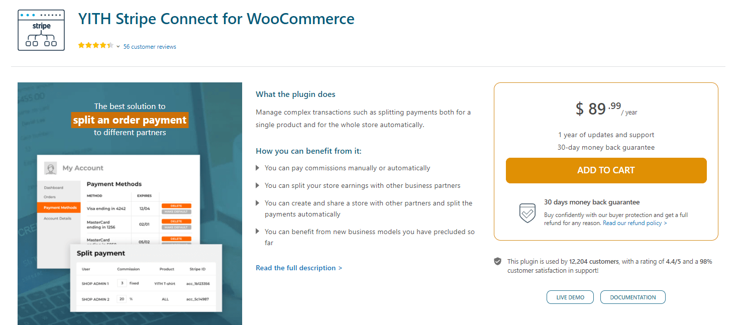 YITH Stripe Connect for WooCommerce plugin