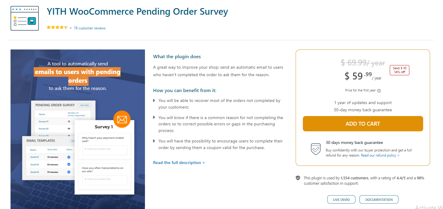YITH WooCommerce Pending Order Survey