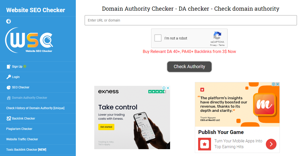 web authority checker