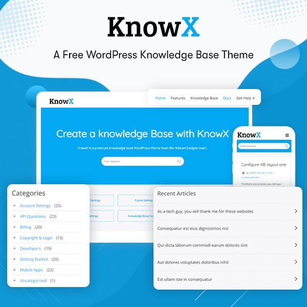 Free WordPress Knowledge Base Theme for Documentation