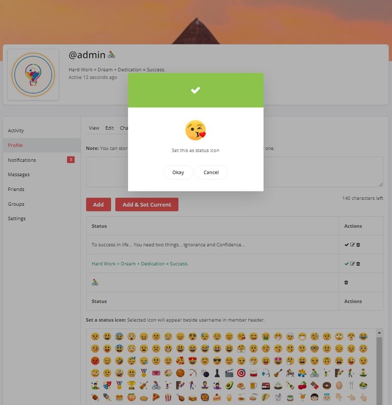 BuddyPress Reactions and Status- Best Community Reactions 